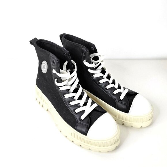 New - French Connection Women's Danika Lace-up High Top Platform Sneakers Sz 11 - Picture 2 of 16